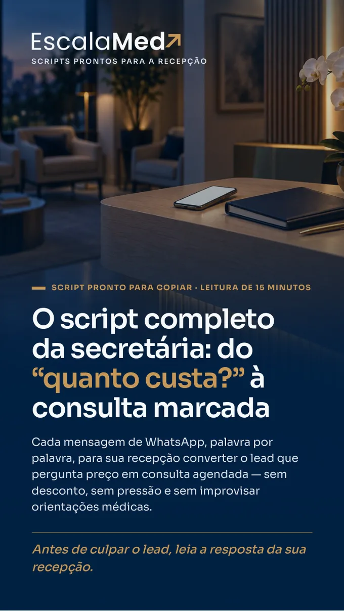 Capa do e-book O script da secretária, do EscalaMED