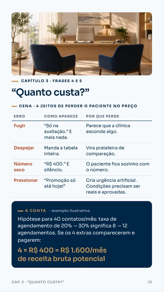 Página 10: os 4 jeitos de perder o paciente no preço